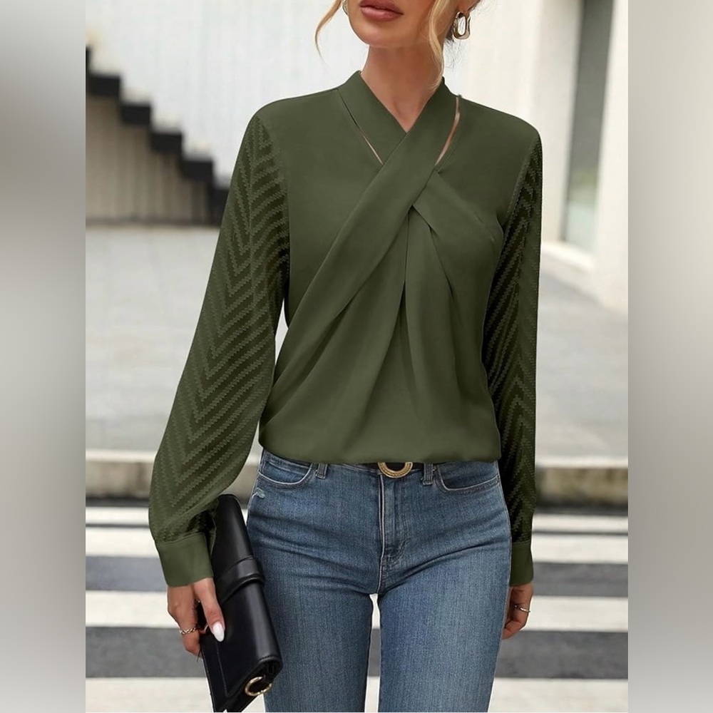 SHEIN curve plus size women cross blouse size 1XL (14)